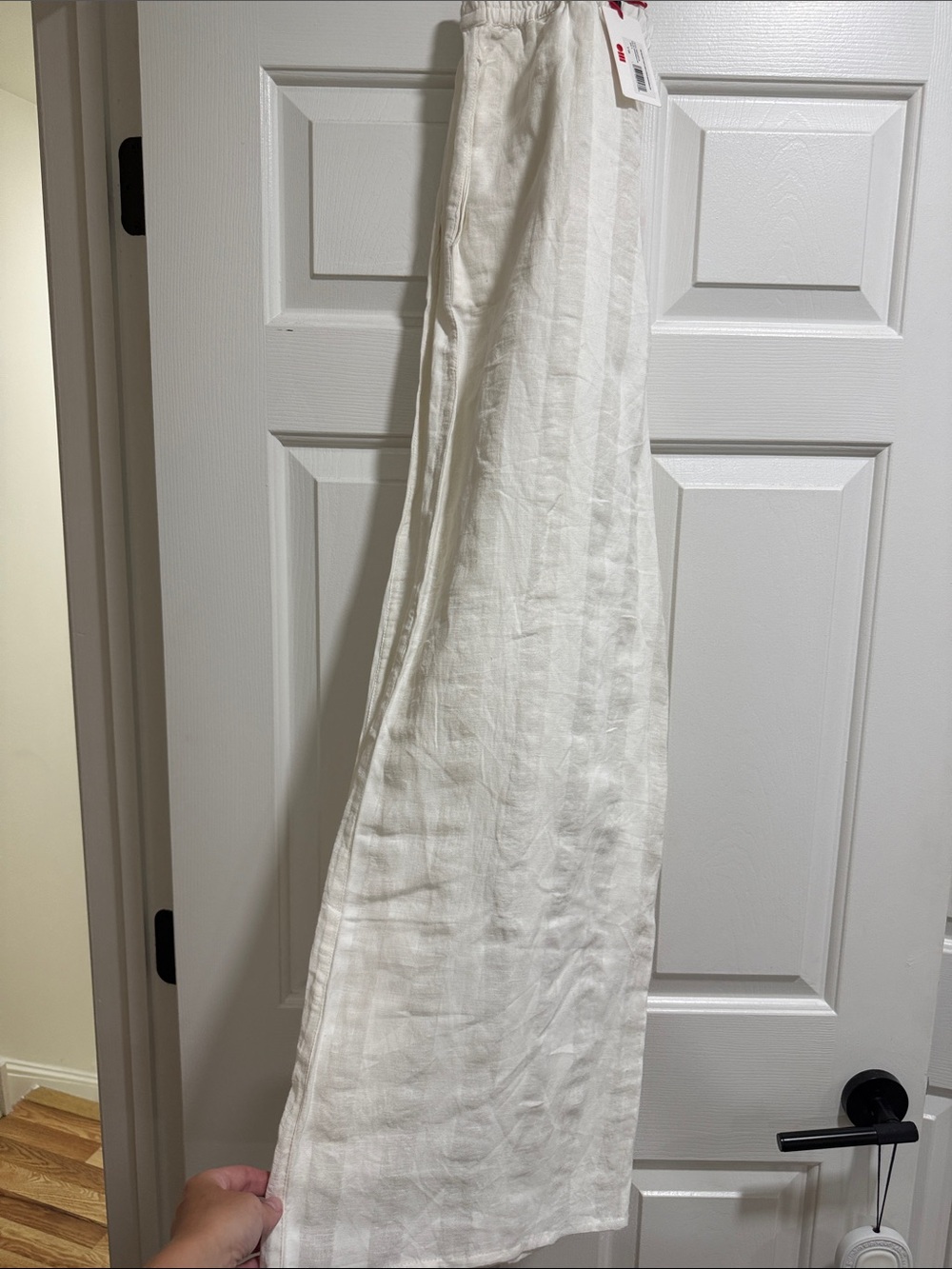 White Linen Curtain Panel - Unbranded